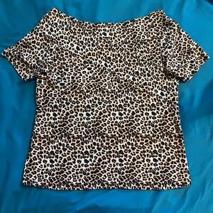 Soho Jean New York and Company Leopard Print Top